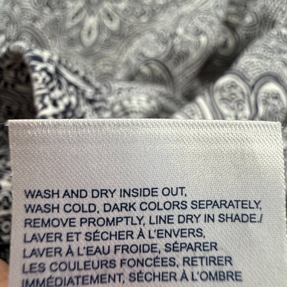 Tommy Hilfiger Pullover Skirt Size 4 Stretchy Waist Pockets Paisley Navy Blue & - Picture 7 of 13